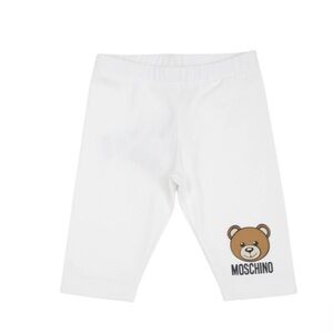 Moschino White Baby Leggings with Bear Logo